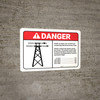 Danger: Death/Injury Can Result From Contacting Electrical Power Lines ANSI Landscape