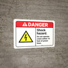 Danger: Shock Hazard Do Not Operate Crane Within 10 Ft with Icon ANSI Landscape Danger: Shock Hazard Do Not Operate Crane Within 10 Ft with Icon ANSI Landscape