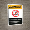 Warning: Confined Space Hazard - Follow Confined Space Entry Procedures ANSI Portrait