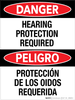 Danger: Hearing Protection Required - Bilingual Wall Sign Danger: Hearing Protection Required - Bilingual Wall Sign
