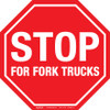 Stop For Fork Trucks - Floor Sign