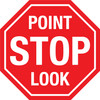 Point - Stop - Look - Floor Sign