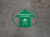 Emergency Shower (Arrow Up) - Floor Sign Emergency Shower (Arrow Up) - Floor Sign