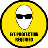 Eye Protection Required (Circle with Graphic) - Floor Sign