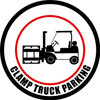 Clamp Truck Parking (Circle in White) - Floor Sign