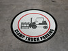 Clamp Truck Parking (Circle in White) - Floor Sign