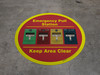 Emergency Pull Station - Keep Area Clear (Multiple Alarms) - Floor Sign Emergency Pull Station - Keep Area Clear (Multiple Alarms) - Floor Sign