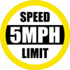 Speed Limit: 5 mph (Yellow) - Floor Sign Speed Limit: 5 mph (Yellow) - Floor Sign