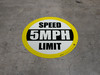 Speed Limit: 5 mph (Yellow) - Floor Sign Speed Limit: 5 mph (Yellow) - Floor Sign