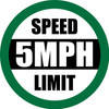 Speed Limit: 5 mph (Dark Green) - Floor Sign Speed Limit: 5 mph (Dark Green) - Floor Sign