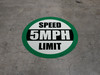 Speed Limit: 5 mph (Dark Green) - Floor Sign Speed Limit: 5 mph (Dark Green) - Floor Sign