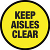 Keep Aisles Clear (Yellow Circle) - Floor Sign Keep Aisles Clear (Yellow Circle) - Floor Sign