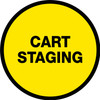 Cart Staging (Yellow Circle) - Floor Sign Cart Staging (Yellow Circle) - Floor Sign