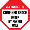 Danger: Confined Space - Enter by Permit Only - Floor Sign Danger: Confined Space - Enter by Permit Only - Floor Sign