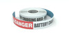 Danger: Battery Charging Area - No Smoking - Inline Printed Floor Marking Tape
