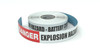 Danger: Explosion Hazard - Battery Charging Area - Inline Printed Floor Marking Tape