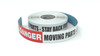 Danger: Moving Parts - Stay Back From This Line - Inline Printed Floor Marking Tape