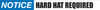 Notice: Hard Hat Required - Inline Printed Floor Marking Tape