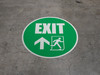 Glow: Emergency Exit Arrows Up (Circle) - Floor Sign Glow: Emergency Exit Arrows Up (Circle) - Floor Sign