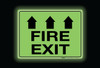 Glow: Fire Exit Arrows Up (Rectangle) - Floor Sign Glow: Fire Exit Arrows Up (Rectangle) - Floor Sign