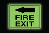 Glow: Fire Exit Arrow Left (Rectangle) - Floor Sign Glow: Fire Exit Arrow Left (Rectangle) - Floor Sign