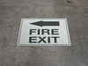 Glow: Fire Exit Arrow Left (Rectangle) - Floor Sign Glow: Fire Exit Arrow Left (Rectangle) - Floor Sign