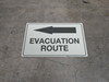 Glow: Evacuation Route Arrow Left (Rectangle) - Floor Sign