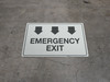 Glow: Emergency Exit Arrows Down (Rectangle) - Floor Sign Glow: Emergency Exit Arrows Down (Rectangle) - Floor Sign