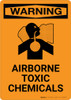 Warning: Airborne Toxic Chemicals with Icon - Portrait Wall Sign