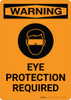 Warning: Eye Protection Required with Icon - Portrait Wall Sign