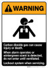 Warning: Carbon Dioxide Gas Can Cause Injury or Death ANSI - Portrait Wall Sign