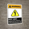 Warning: Keep Away Electrical Hazards Contact Cause Shock ANSI - Portrait Wall Sign