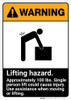 Warning: Lifting Hazard Use Assistance When Moving ANSI - Portrait Wall Sign Warning: Lifting Hazard Use Assistance When Moving ANSI - Portrait Wall Sign