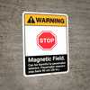 Warning: Magnetic Field Pacemaker Wearers Stay Back ANSI - Portrait Wall Sign Warning: Magnetic Field Pacemaker Wearers Stay Back ANSI - Portrait Wall Sign