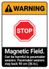 Warning: Magnetic Field Pacemaker Wearers Stay Back ANSI - Portrait Wall Sign Warning: Magnetic Field Pacemaker Wearers Stay Back ANSI - Portrait Wall Sign