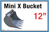 Wall Sign: (United Rentals Logo) Mini X Bucket 12" - 12"x18" (Peel-and-Stick Permanent Adhesive)