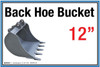 Wall Sign: (UR) Back Hoe Bucket 12" - 12"x18" (Peel-and-Stick Permanent Adhesive)