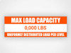 Custom Max Load Capacity Labels (5 pack) Custom Max Load Capacity Labels (5 pack)