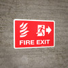 Fire Exit With Pictograms - Wall Sign Fire Exit With Pictograms - Wall Sign