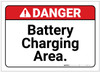 Danger: Battery Charging Area - Label Danger: Battery Charging Area - Label