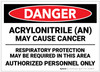 Danger: Acrylonitrile May Cause Cancer - Label
