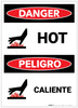 Danger: Bilingual Spanish Hot - Label Danger: Bilingual Spanish Hot - Label