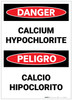 Danger: Calcium Hypochlorite Bilingual Spanish - Label
