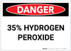 Danger: 35% Hydrogen Peroxide - Label Danger: 35% Hydrogen Peroxide - Label