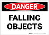 Danger: Falling Objects - Label Danger: Falling Objects - Label