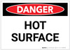 Danger: Hot Surface Landscape - Label