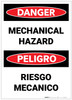 Danger: Mechanical Hazard (Bilingual Spanish) - Label Danger: Mechanical Hazard (Bilingual Spanish) - Label