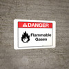 Danger - Flammable Gases - Wall Sign Danger - Flammable Gases - Wall Sign
