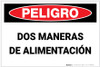 Danger: Two Forms of Feed - Spanish - Label