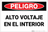 Danger: High Voltage Inside - Spanish - Label